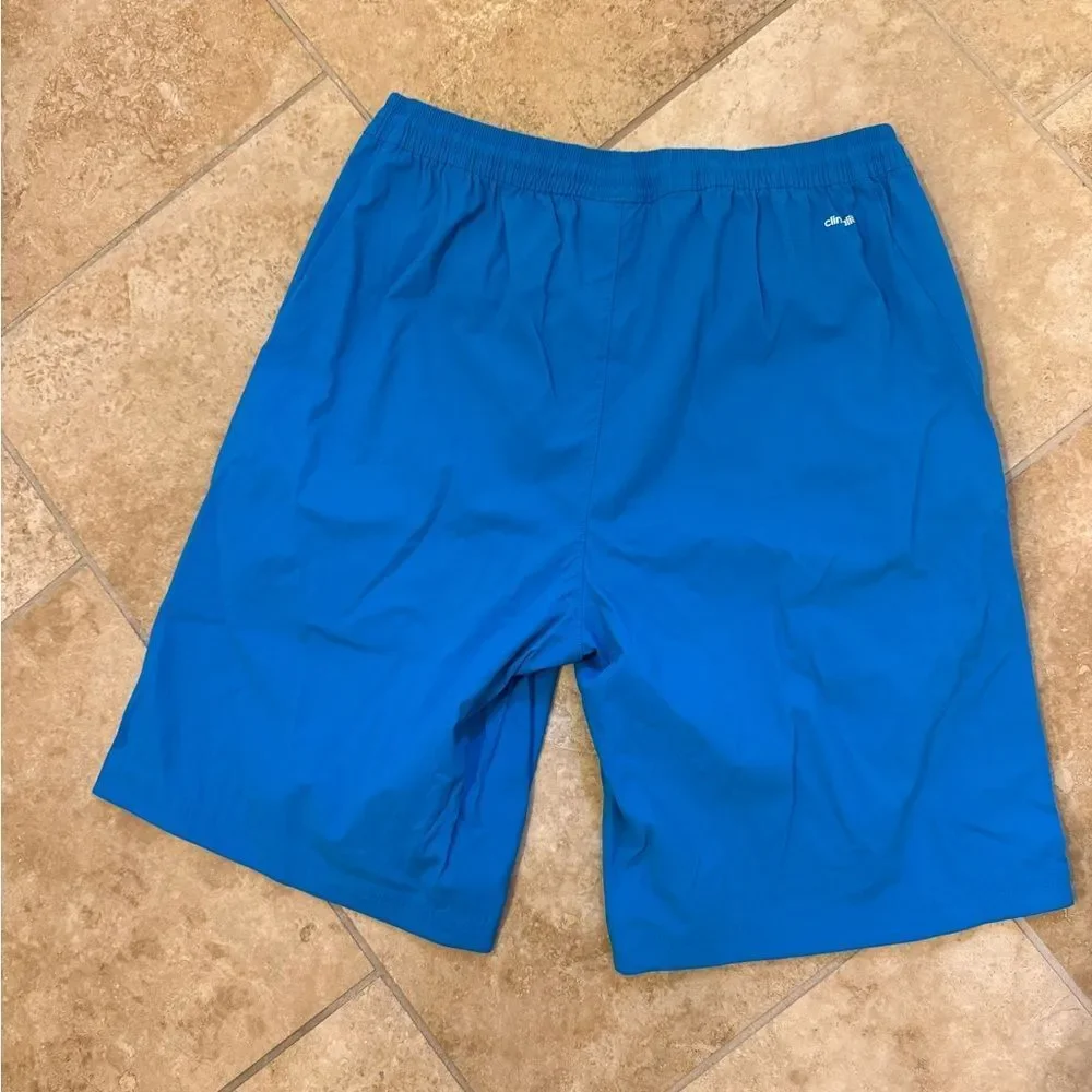 Adidas Youth Large Bright Blue Athletic Training Shorts with Pockets